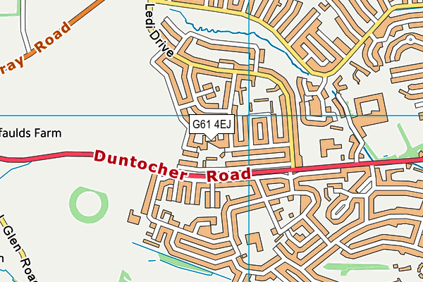 G61 4EJ map - OS VectorMap District (Ordnance Survey)