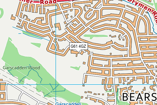 G61 4GZ map - OS VectorMap District (Ordnance Survey) G61 4GZ map - OS VectorMap District (Ordnance Survey)