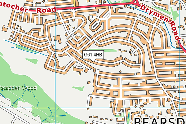 G61 4HB map - OS VectorMap District (Ordnance Survey) G61 4HB map - OS VectorMap District (Ordnance Survey)