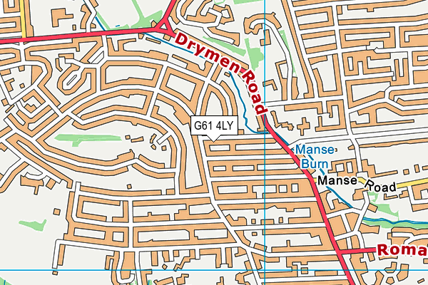 G61 4LY map - OS VectorMap District (Ordnance Survey)