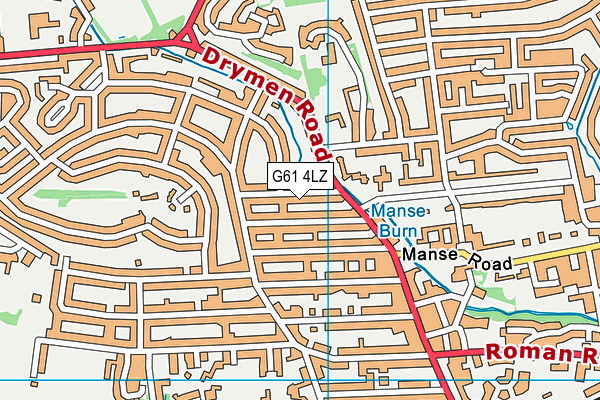 G61 4LZ map - OS VectorMap District (Ordnance Survey)