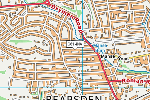 G61 4NA map - OS VectorMap District (Ordnance Survey)