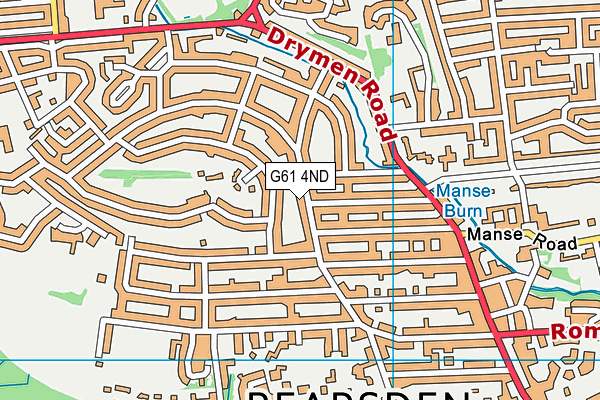 G61 4ND map - OS VectorMap District (Ordnance Survey) G61 4ND map - OS VectorMap District (Ordnance Survey)
