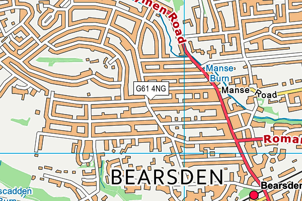 G61 4NG map - OS VectorMap District (Ordnance Survey)