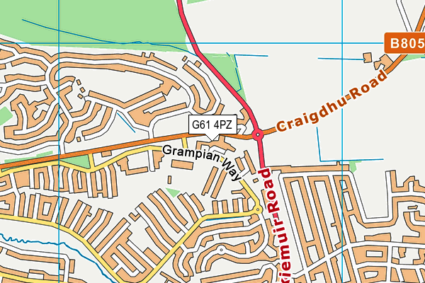 G61 4PZ map - OS VectorMap District (Ordnance Survey) G61 4PZ map - OS VectorMap District (Ordnance Survey)