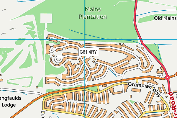 G61 4RY map - OS VectorMap District (Ordnance Survey) G61 4RY map - OS VectorMap District (Ordnance Survey)