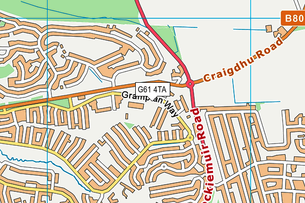 G61 4TA map - OS VectorMap District (Ordnance Survey) G61 4TA map - OS VectorMap District (Ordnance Survey)