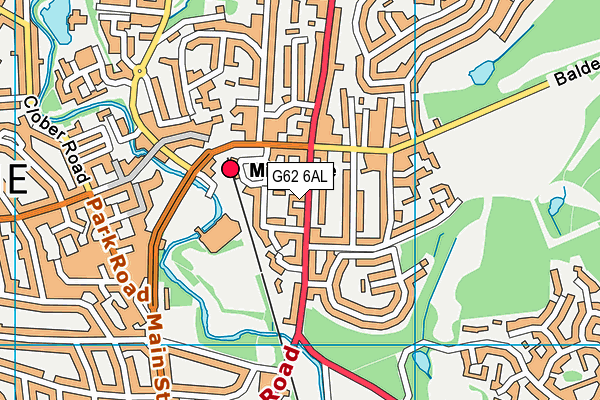 G62 6AL map - OS VectorMap District (Ordnance Survey)