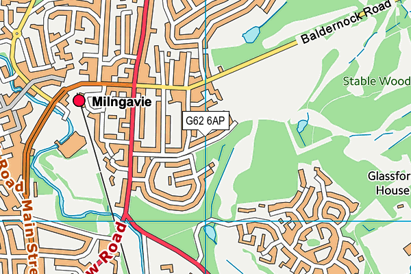 G62 6AP map - OS VectorMap District (Ordnance Survey)