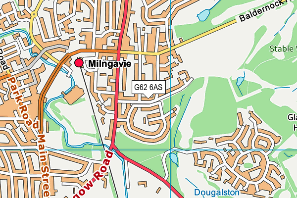G62 6AS map - OS VectorMap District (Ordnance Survey)