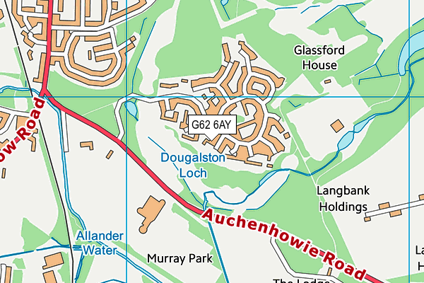 G62 6AY map - OS VectorMap District (Ordnance Survey) G62 6AY map - OS VectorMap District (Ordnance Survey)