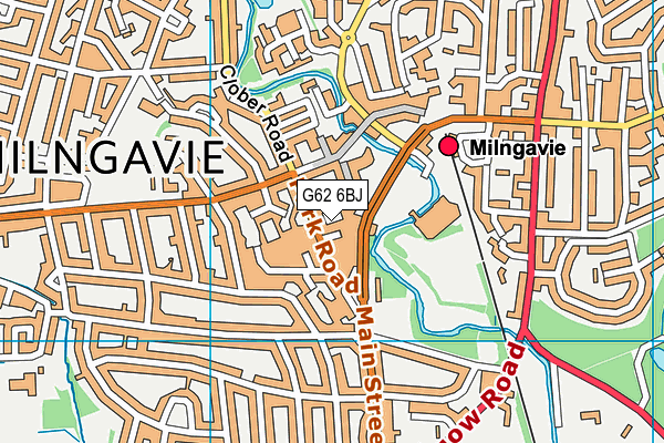 G62 6BJ map - OS VectorMap District (Ordnance Survey)