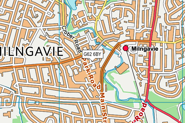 G62 6BY map - OS VectorMap District (Ordnance Survey)