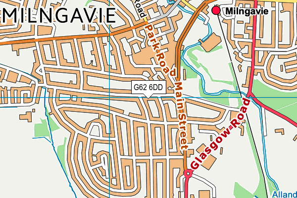 G62 6DD map - OS VectorMap District (Ordnance Survey)