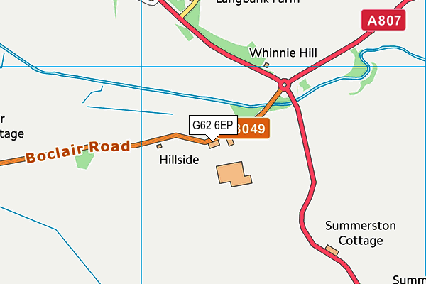 G62 6EP map - OS VectorMap District (Ordnance Survey)