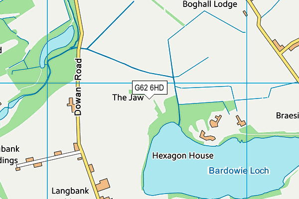 G62 6HD map - OS VectorMap District (Ordnance Survey)