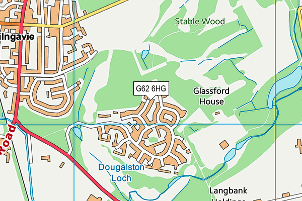 G62 6HG map - OS VectorMap District (Ordnance Survey)