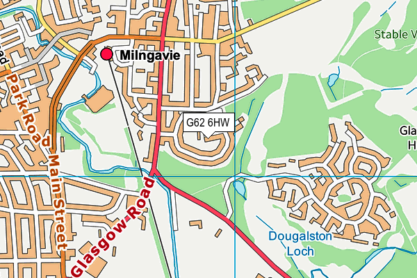 G62 6HW map - OS VectorMap District (Ordnance Survey)