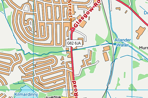 G62 6JA map - OS VectorMap District (Ordnance Survey)