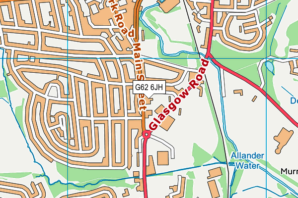 G62 6JH map - OS VectorMap District (Ordnance Survey)