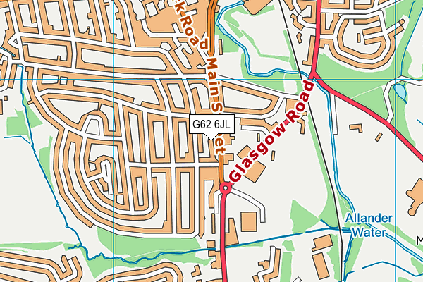 G62 6JL map - OS VectorMap District (Ordnance Survey) G62 6JL map - OS VectorMap District (Ordnance Survey)