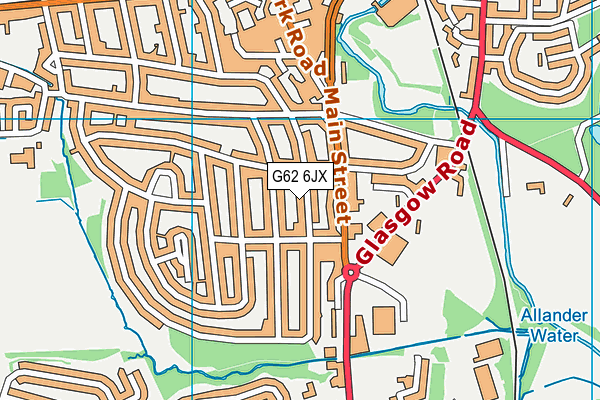 G62 6JX map - OS VectorMap District (Ordnance Survey)