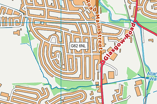 G62 6NL map - OS VectorMap District (Ordnance Survey)