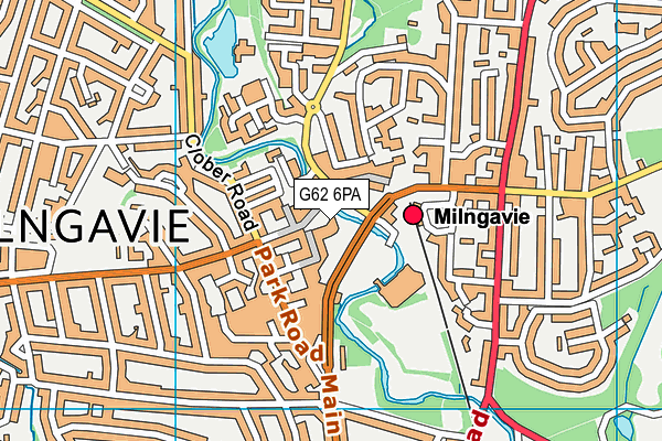 G62 6PA map - OS VectorMap District (Ordnance Survey)