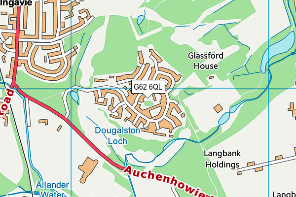 G62 6QL map - OS VectorMap District (Ordnance Survey)