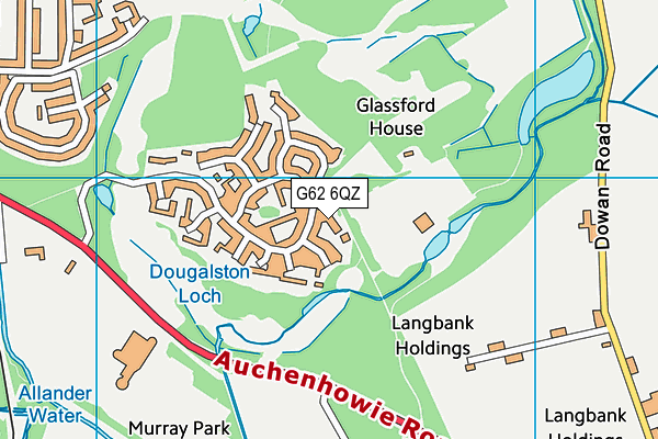 G62 6QZ map - OS VectorMap District (Ordnance Survey)