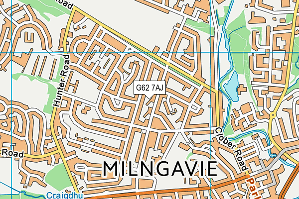 G62 7AJ map - OS VectorMap District (Ordnance Survey)