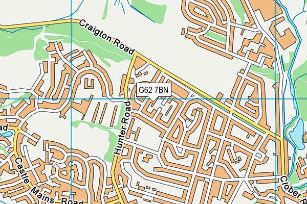 G62 7BN map - OS VectorMap District (Ordnance Survey) G62 7BN map - OS VectorMap District (Ordnance Survey)
