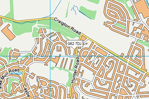 G62 7DJ map - OS VectorMap District (Ordnance Survey) G62 7DJ map - OS VectorMap District (Ordnance Survey)
