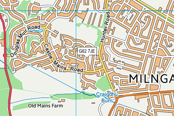 G62 7JE map - OS VectorMap District (Ordnance Survey) G62 7JE map - OS VectorMap District (Ordnance Survey)