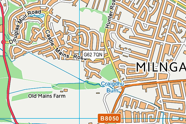 G62 7QN map - OS VectorMap District (Ordnance Survey)