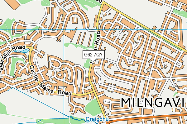 G62 7QY map - OS VectorMap District (Ordnance Survey)