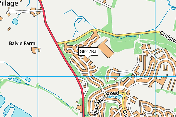 G62 7RJ map - OS VectorMap District (Ordnance Survey) G62 7RJ map - OS VectorMap District (Ordnance Survey)