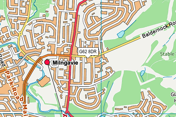 G62 8DR map - OS VectorMap District (Ordnance Survey)
