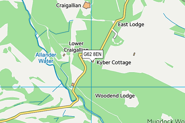 G62 8EN map - OS VectorMap District (Ordnance Survey)