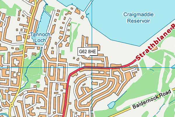 G62 8HE map - OS VectorMap District (Ordnance Survey) G62 8HE map - OS VectorMap District (Ordnance Survey)