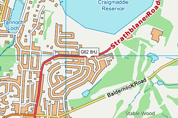 G62 8HJ map - OS VectorMap District (Ordnance Survey) G62 8HJ map - OS VectorMap District (Ordnance Survey)