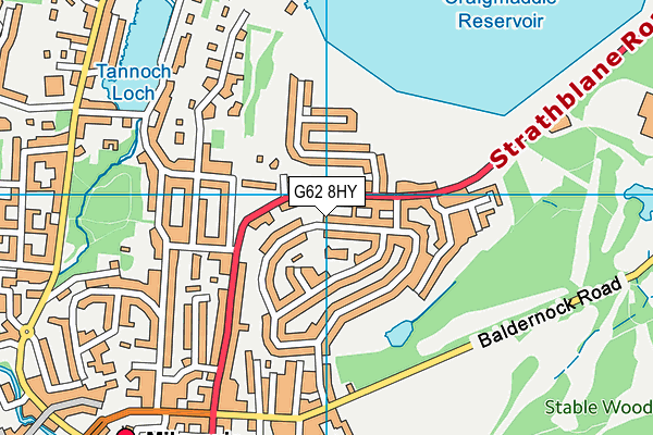 G62 8HY map - OS VectorMap District (Ordnance Survey) G62 8HY map - OS VectorMap District (Ordnance Survey)