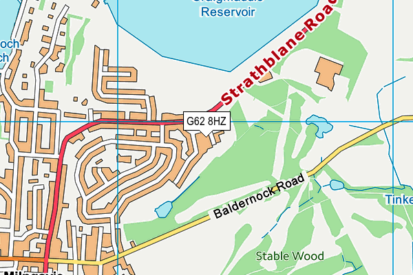 G62 8HZ map - OS VectorMap District (Ordnance Survey) G62 8HZ map - OS VectorMap District (Ordnance Survey)