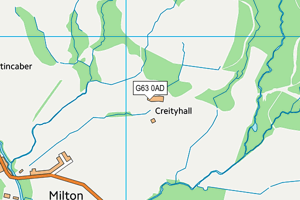 G63 0AD map - OS VectorMap District (Ordnance Survey)