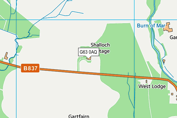 G63 0AQ map - OS VectorMap District (Ordnance Survey) G63 0AQ map - OS VectorMap District (Ordnance Survey)