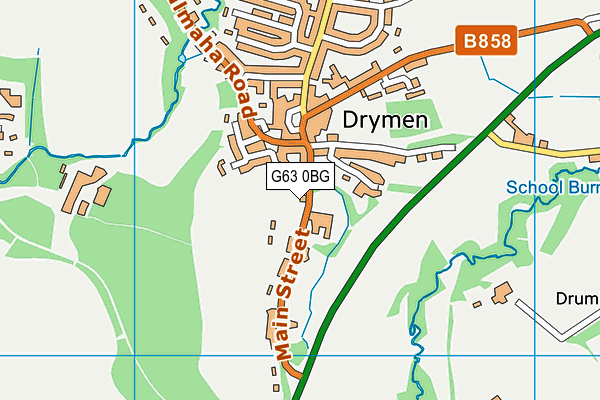 G63 0BG map - OS VectorMap District (Ordnance Survey)