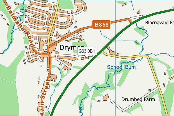 G63 0BH map - OS VectorMap District (Ordnance Survey) G63 0BH map - OS VectorMap District (Ordnance Survey)