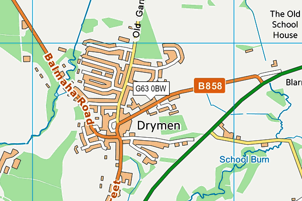 G63 0BW map - OS VectorMap District (Ordnance Survey) G63 0BW map - OS VectorMap District (Ordnance Survey)