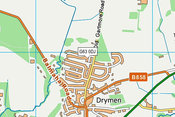 G63 0DJ map - OS VectorMap District (Ordnance Survey) G63 0DJ map - OS VectorMap District (Ordnance Survey)