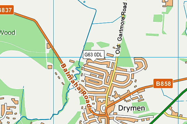 G63 0DL map - OS VectorMap District (Ordnance Survey) G63 0DL map - OS VectorMap District (Ordnance Survey)